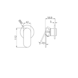 Nero Ecco Shower Mixer 80Mm Round Plate Trim Kits Only - Matte Black