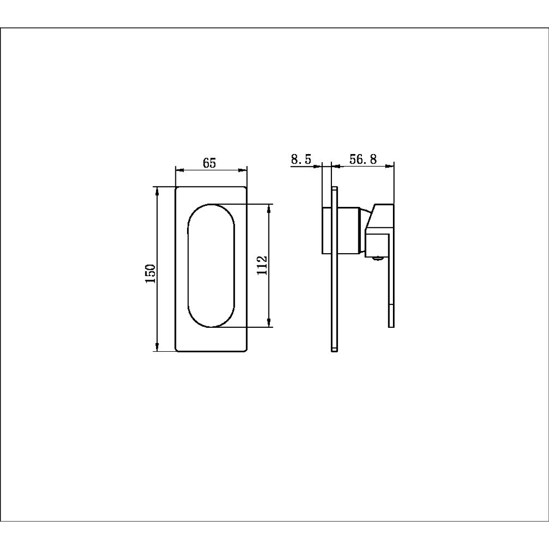 Nero Ecco Shower Mixer Trim Kits Only - Chrome