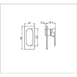 Nero Ecco Shower Mixer Trim Kits Only - Chrome