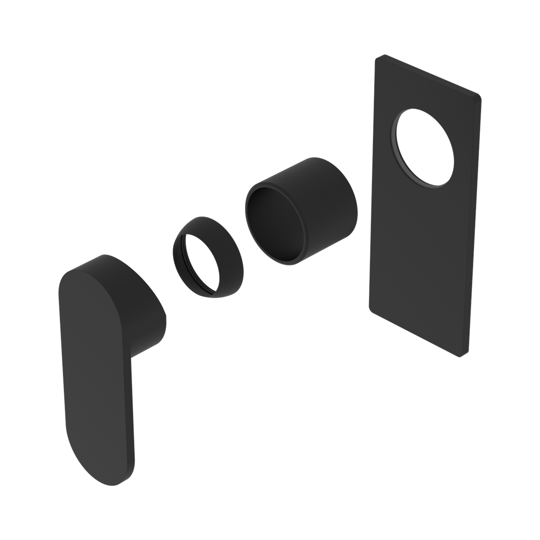Nero Ecco Shower Mixer Trim Kits Only - Matte Black