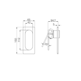 Nero Ecco Shower Mixer Trim Kits Only - Matte Black