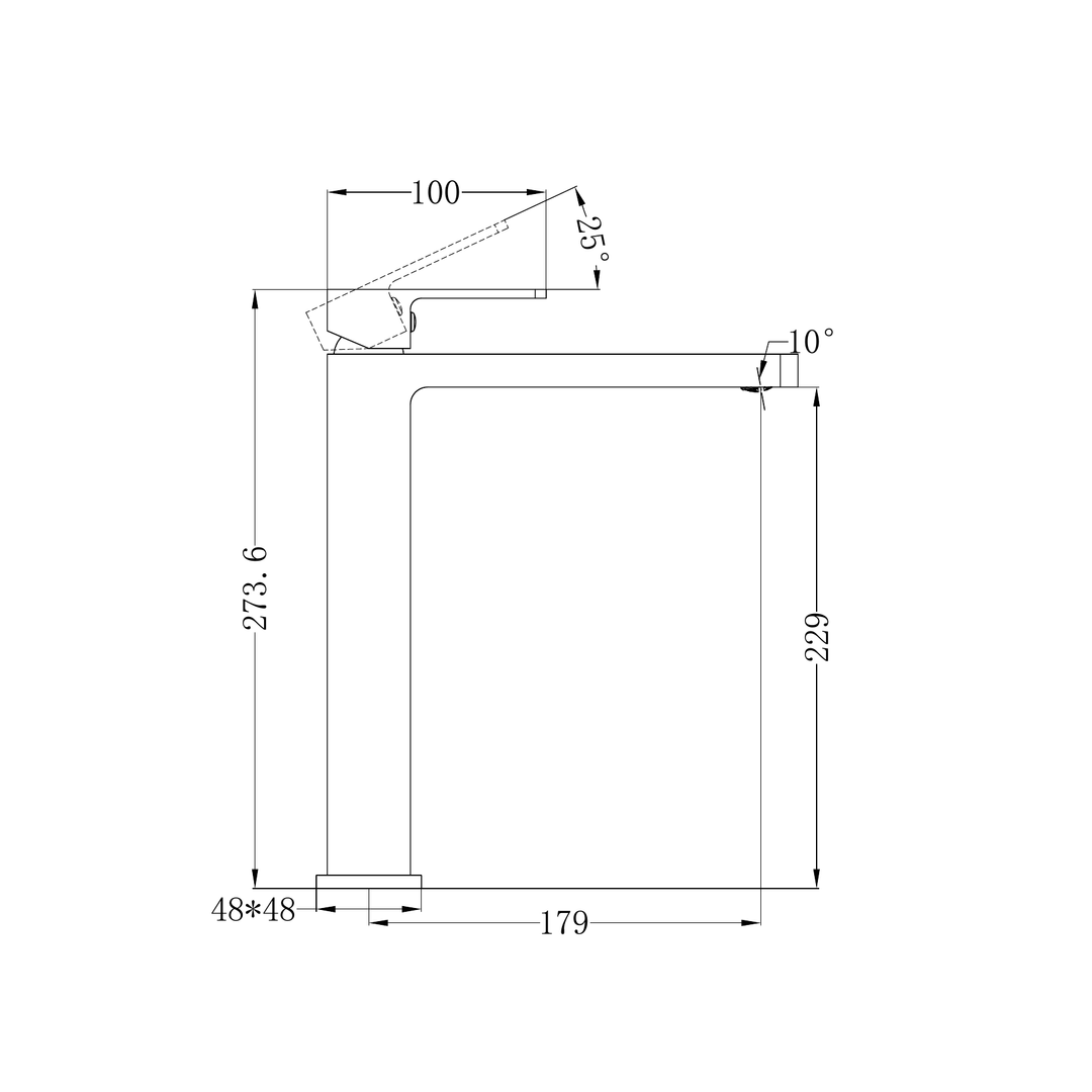 Celia Tall Basin Nero Mixer - Brushed Nickel