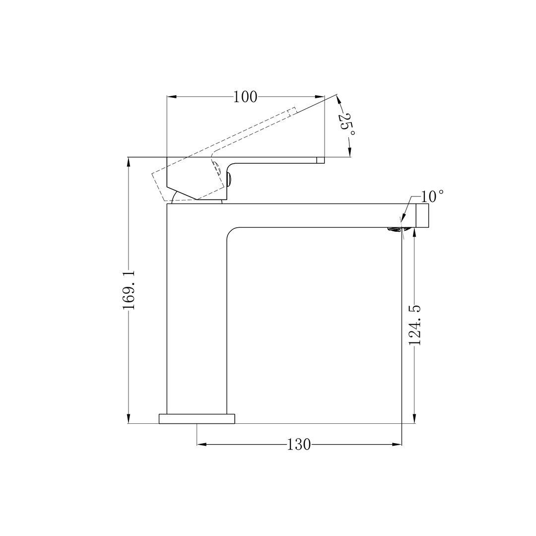 Celia Basin Nero Mixer Builders Range - Brushed Nickel