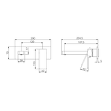 Nero Celia Wall Basin/Bath Mixer Trim Kits Only - Chrome