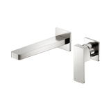 Nero Celia Wall Basin/Bath Mixer Separate Back Plate - Brushed Nickel
