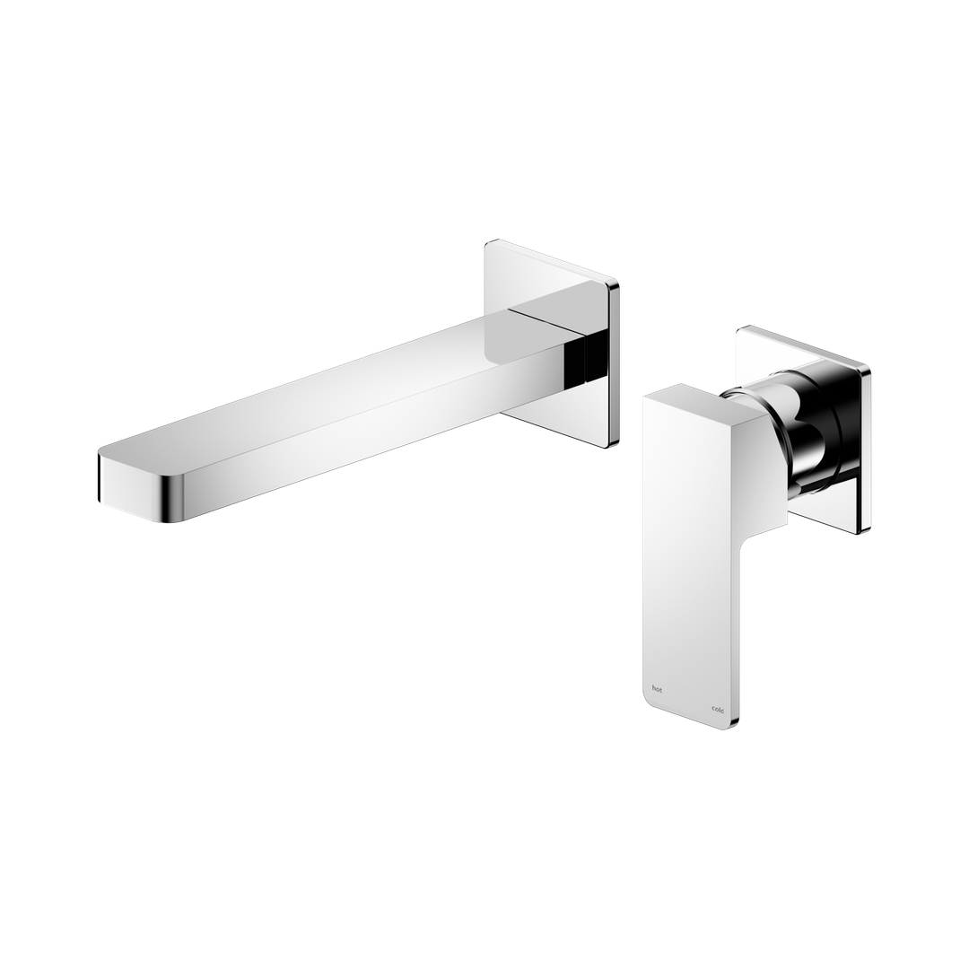 Nero Celia Wall Basin/Bath Mixer Separate Back Plate - Chrome