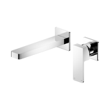 Nero Celia Wall Basin/Bath Mixer Separate Back Plate - Chrome