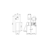 Nero Celia Shower Mixer With Diverter - Brushed Nickel