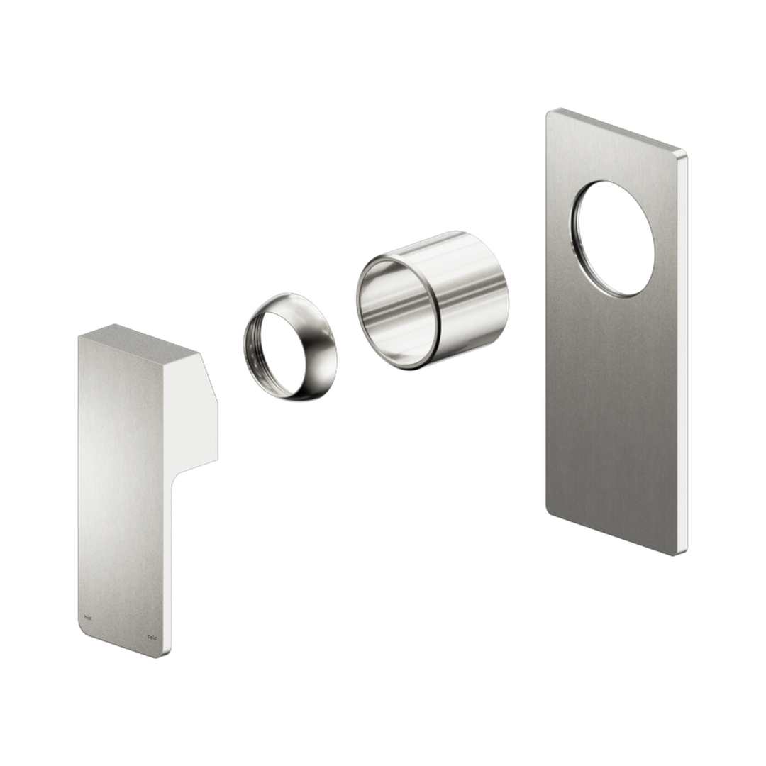 Nero Celia Shower Mixer Rectangular Backplate Trim Kits Only - Brushed Nickel
