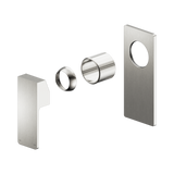 Nero Celia Shower Mixer Rectangular Backplate Trim Kits Only - Brushed Nickel