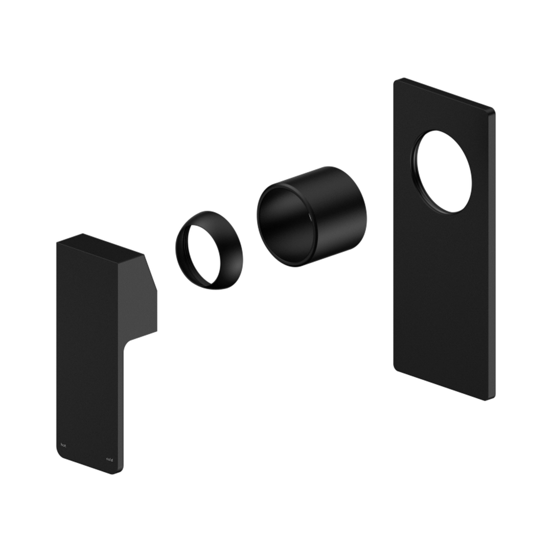 Nero Celia Shower Mixer Rectangular Backplate Trim Kits Only - Matte Black