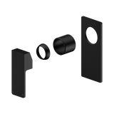 Nero Celia Shower Mixer Rectangular Backplate Trim Kits Only - Matte Black