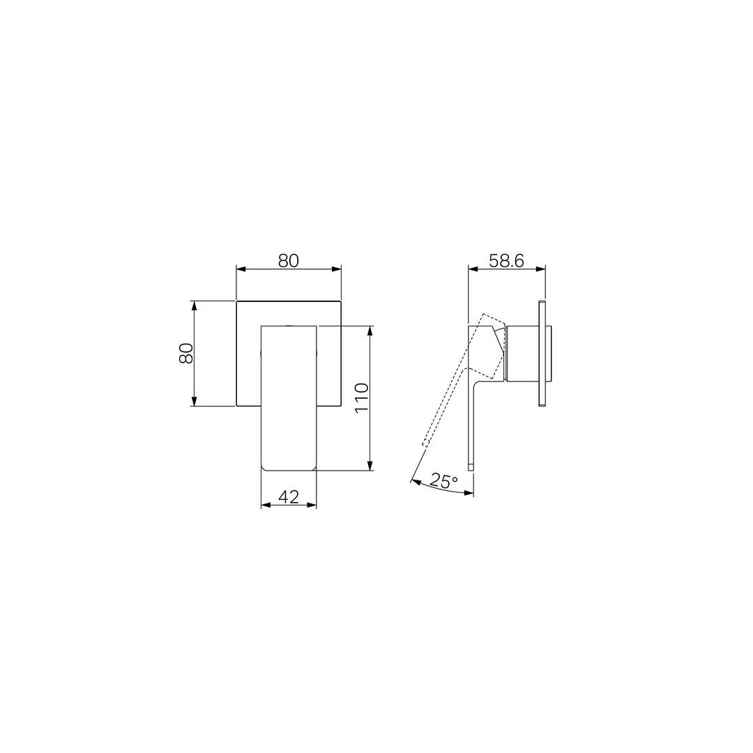 Nero Celia Shower Mixer Trim Kits Only - Matte Black