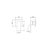 Nero Celia Shower Mixer Trim Kits Only - Matte Black