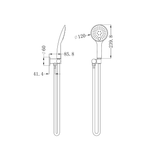 Nero Rain 3 Function Shower Bracket Round - Matte Black