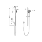 Nero Ecco Shower Rail With Air Nero Shower - Brushed Nickel