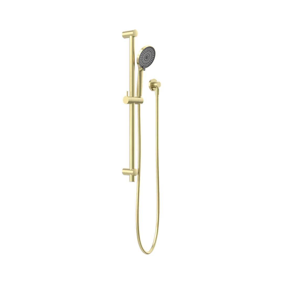 Nero Round Metal Project Shower Rail 4 Star Rating - Brushed Gold