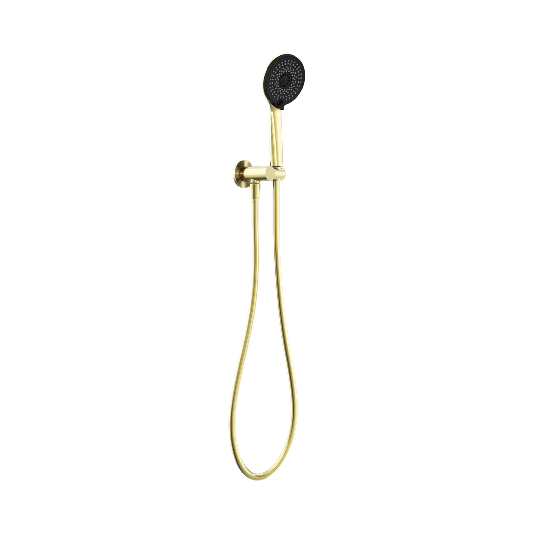 Nero Project Round Shower On Bracket 4 Star Rating - Brushed Gold