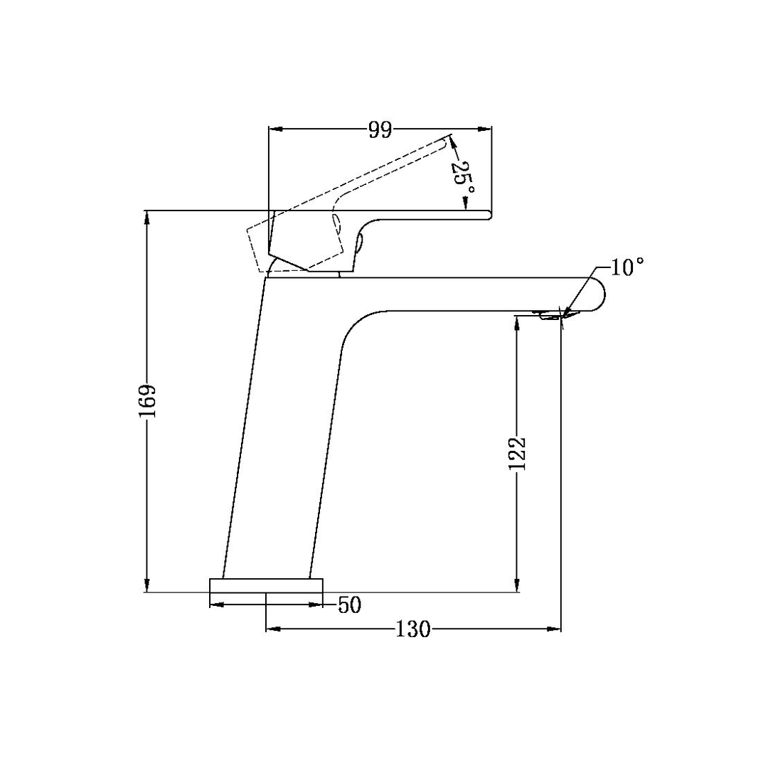 Bianca Basin Nero Mixer Shower - Brushed Nickel