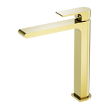 Bianca Tall Basin Nero Mixer - Brushed Gold
