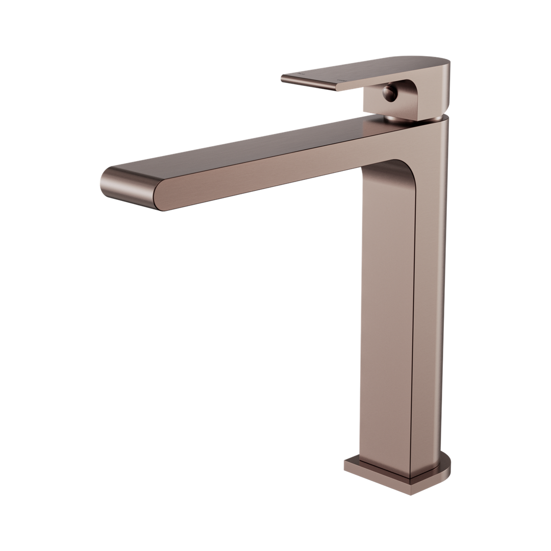 Nero Bianca Mid Tall Basin Mixer - Brushed Bronze