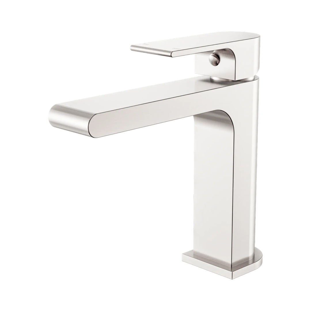 Bianca Basin Nero Mixer Straight Spout Brushed Nickel