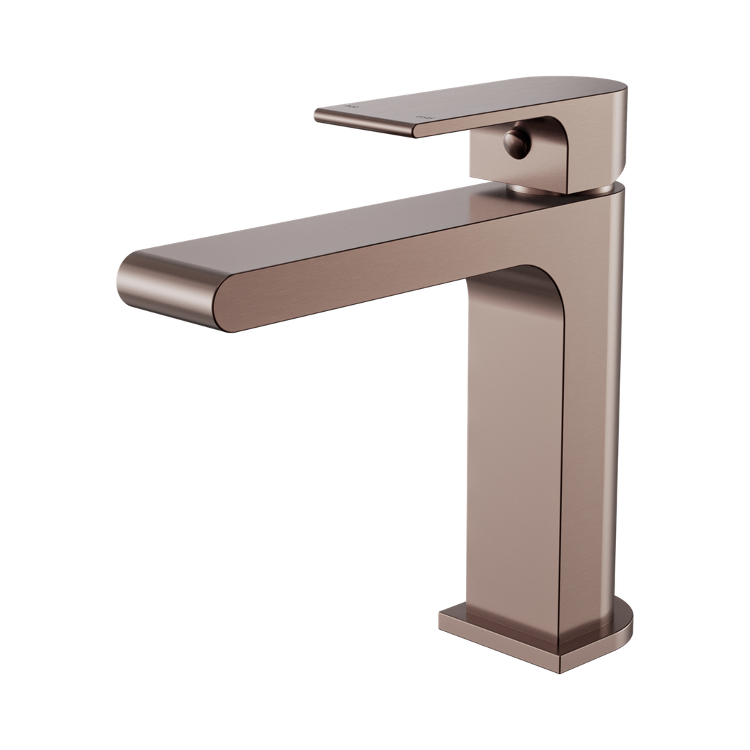Bianca Nero Basin Mixer Straight Spout Brushed Bronze