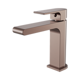 Bianca Nero Basin Mixer Straight Spout Brushed Bronze