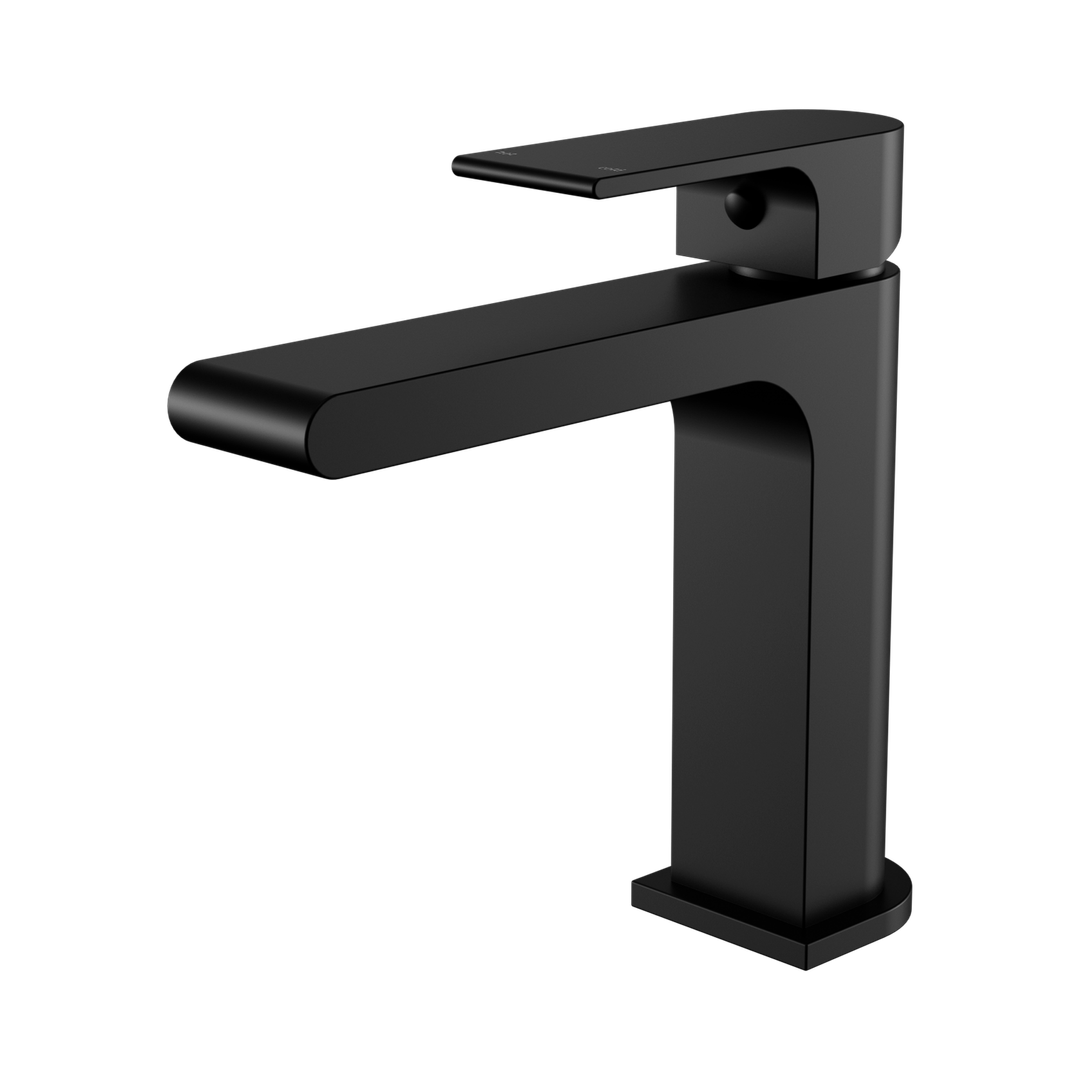 Nero Bianca Basin Mixer Straight Spout - Matte Black
