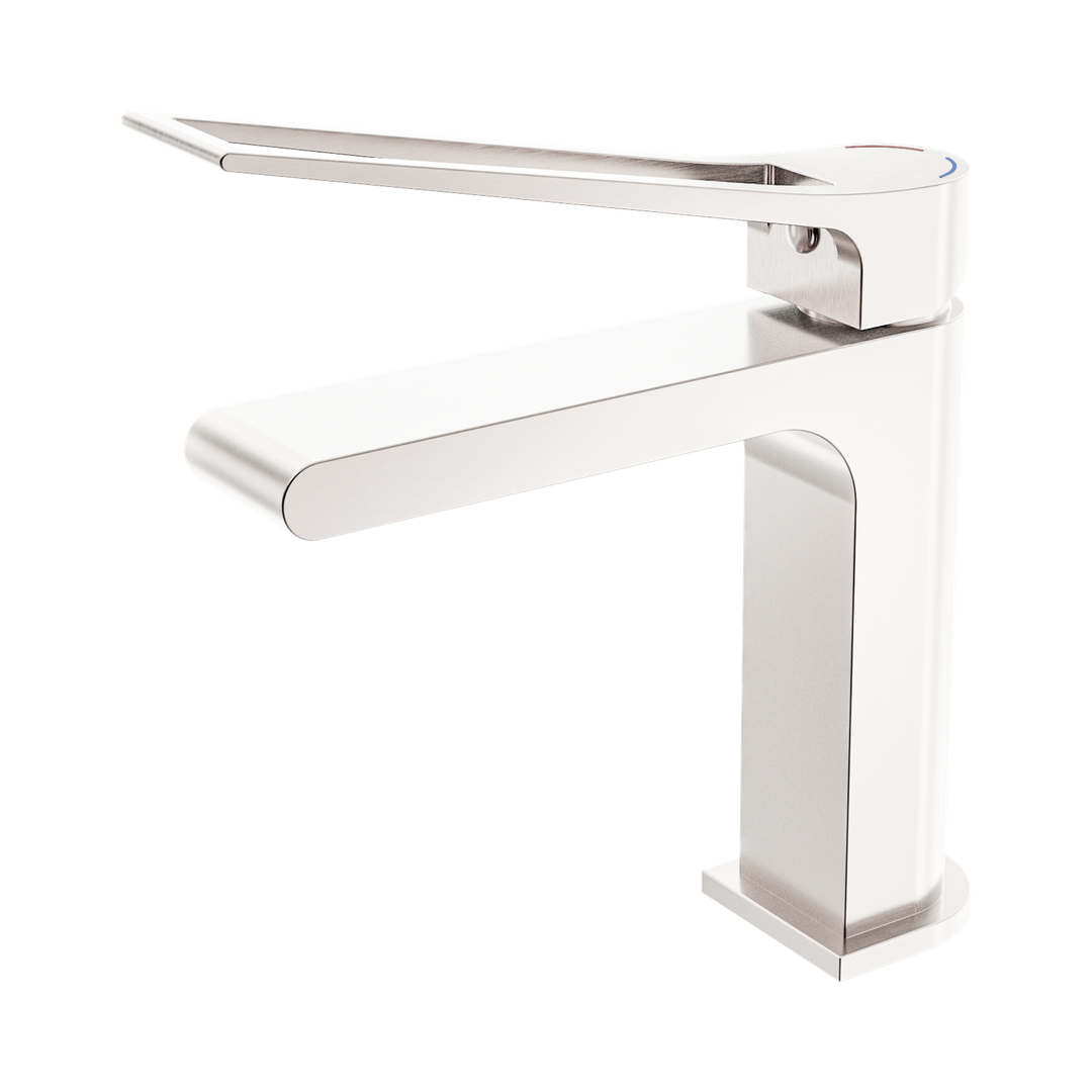 Nero Bianca Care Basin Mixer - Brushed Nickel