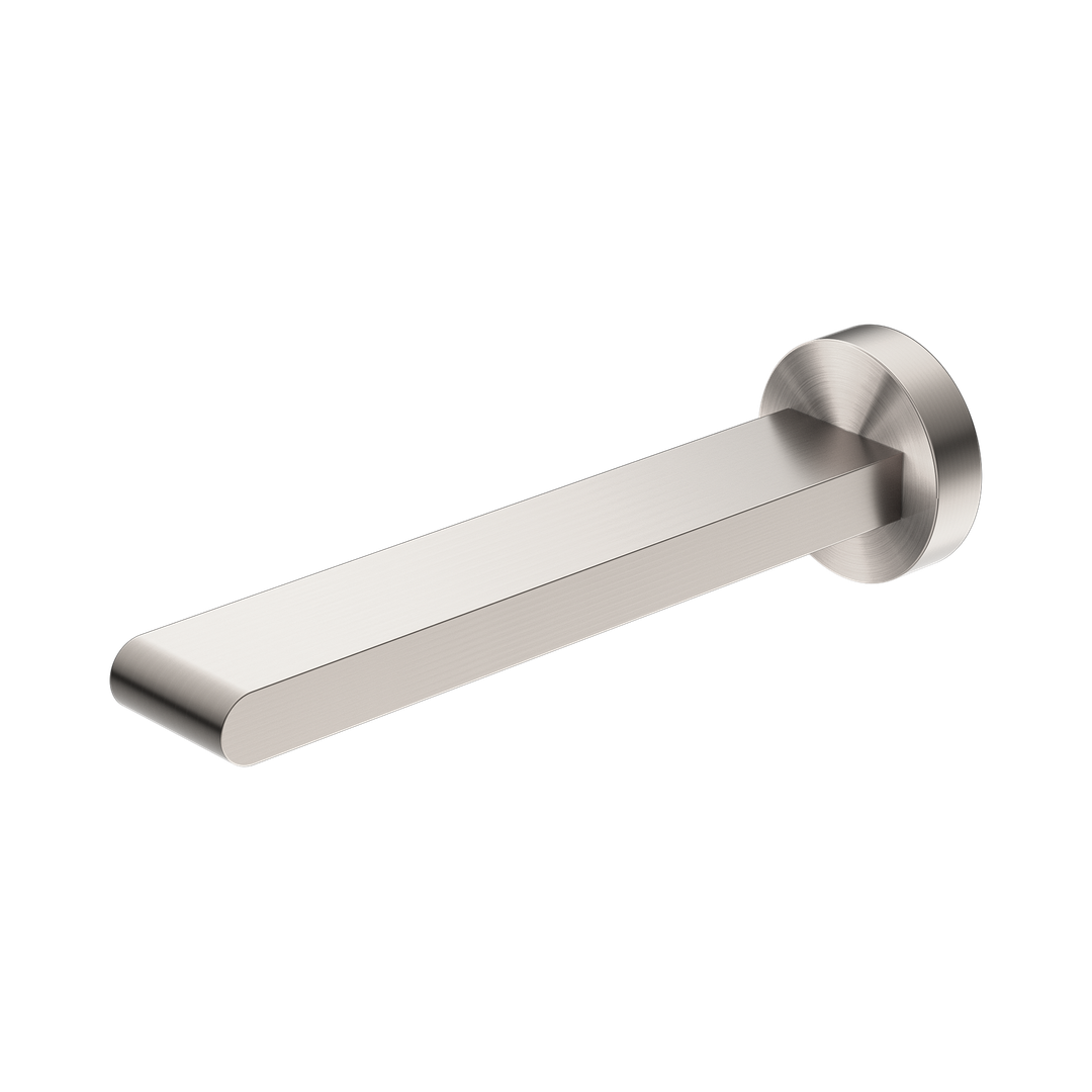 Bianca Fixed Nero Bath Spout Only 200mm - Brushed Nickel