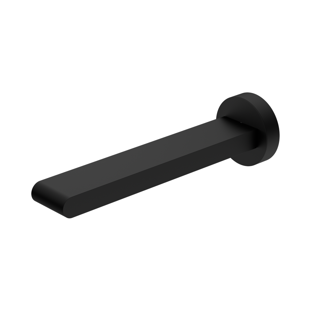 Nero Bianca Fixed Bath Spout Only 200Mm - Matte Black