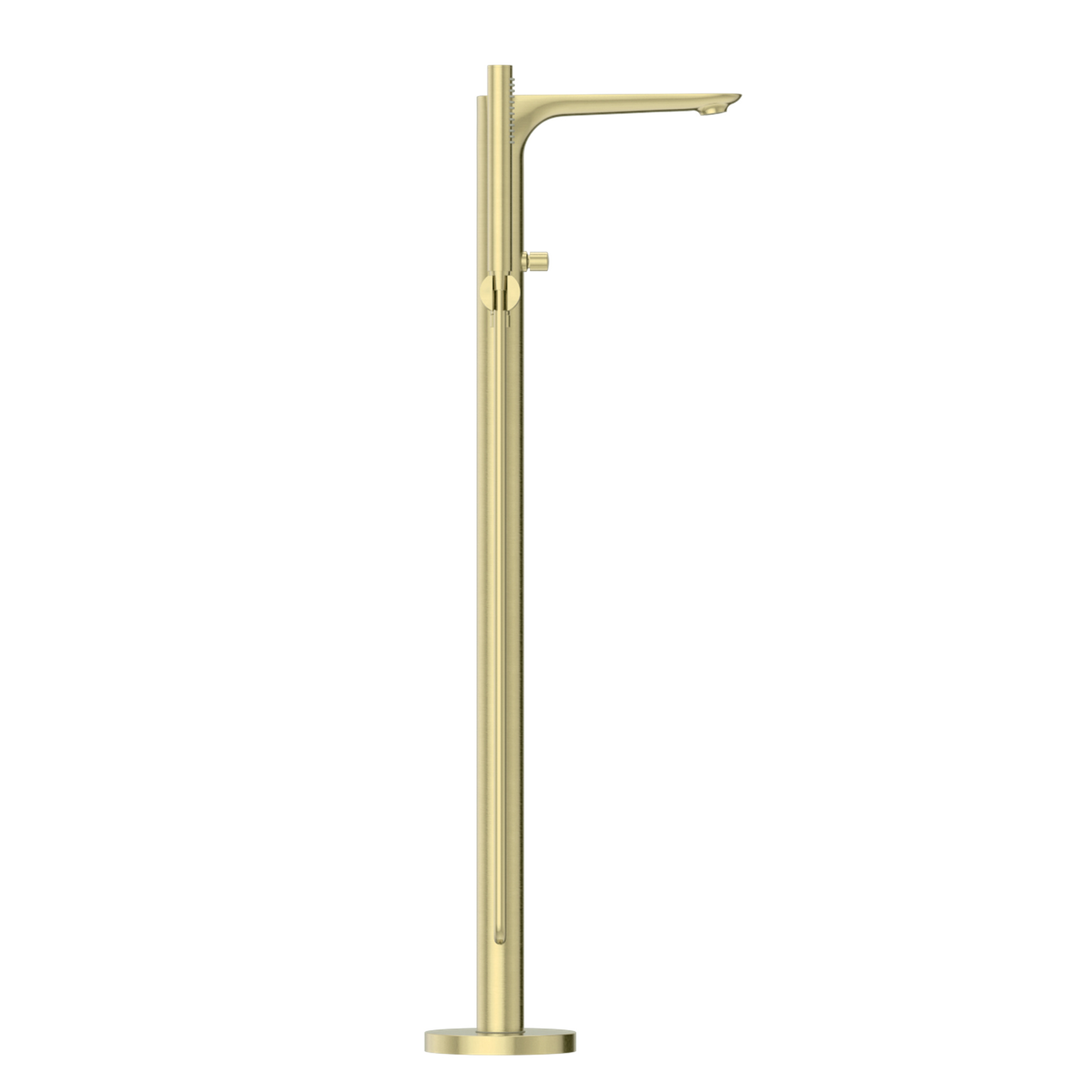 Bianca Floor Standing Bath Nero Mixer - Brushed Gold