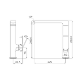 Bianca Kitchen Nero Mixer Shower - Brushed Nickel