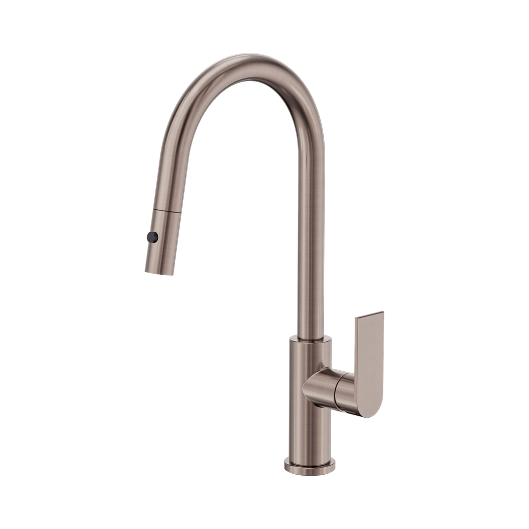 Nero Bianca Pull Out Sink Mixer With Vegie Spray Function - Brushed Bronze