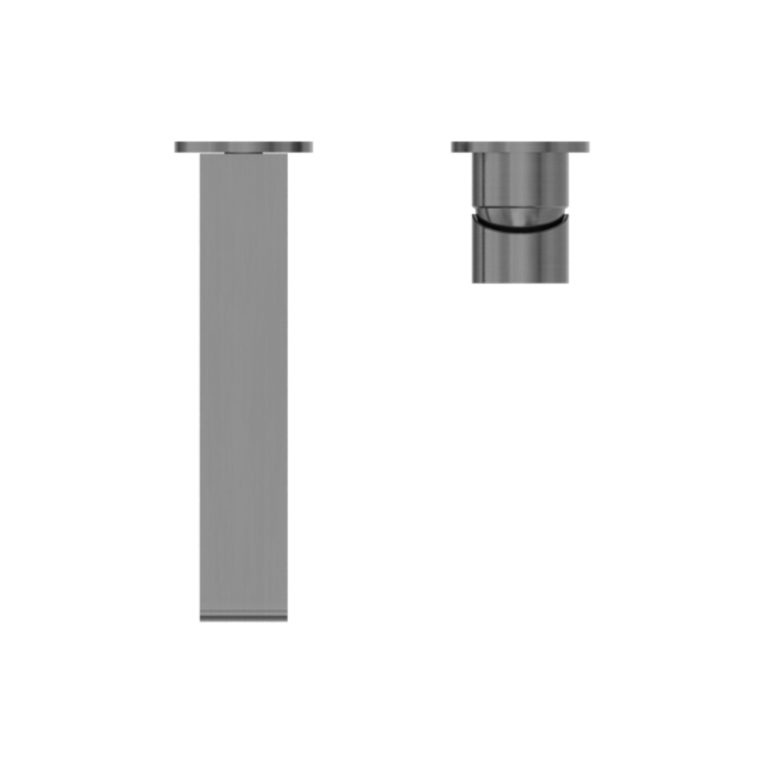 Bianca Wall Basin Nero Mixer With Separate Back Plate - Gun Metal