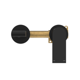 Bianca Wall Basin Nero Mixer With Separate Back Plate - Matt Black
