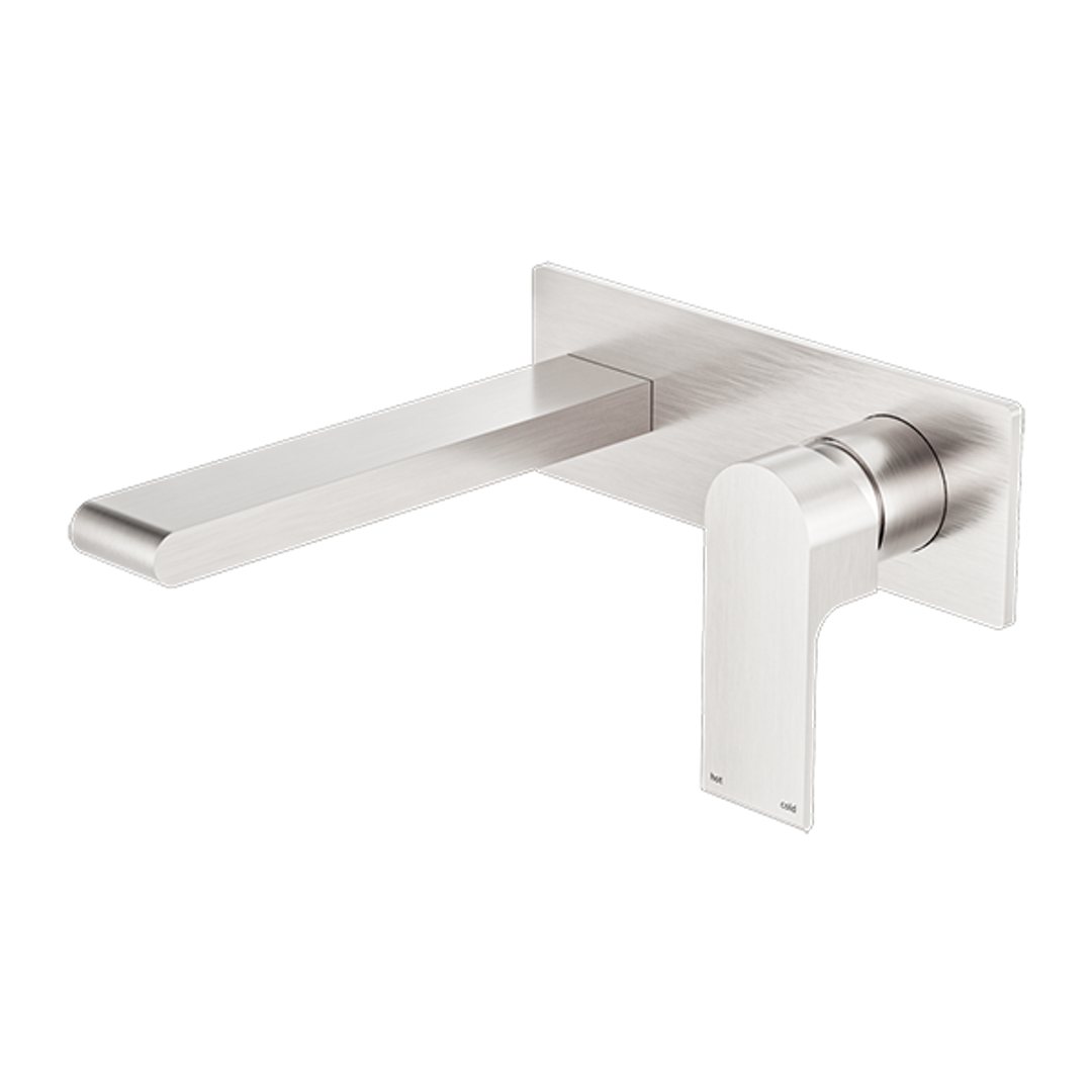 Nero Bianca Wall Basin Mixer Shower - Brushed Nickel