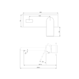 Nero Bianca Wall Basin/Bath Mixer 187Mm Trim Kits Only - Matte Black
