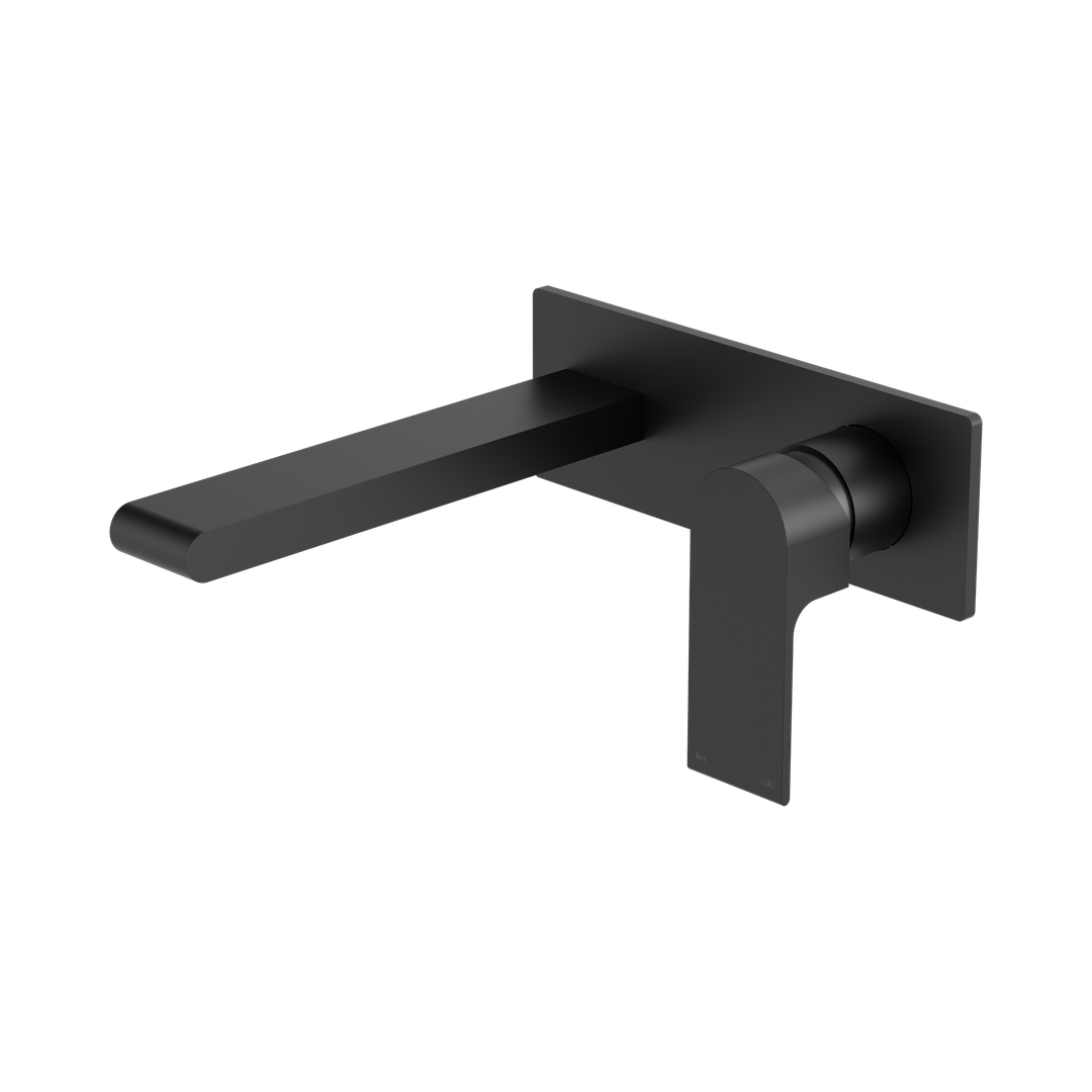 Nero Bianca Wall Basin/Bath Mixer 230Mm - Matte Black