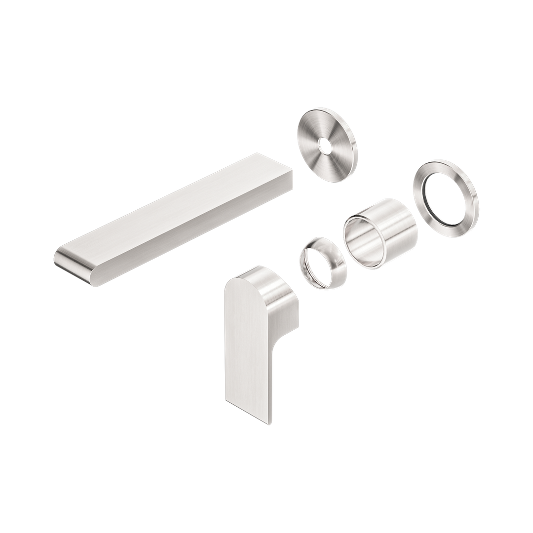 Nero Bianca Wall Basin/Bath Mixer Separate Back Plate 187Mm Trim Kits Only - Brushed Nickel