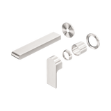 Nero Bianca Wall Basin/Bath Mixer Separate Back Plate 187Mm Trim Kits Only - Brushed Nickel