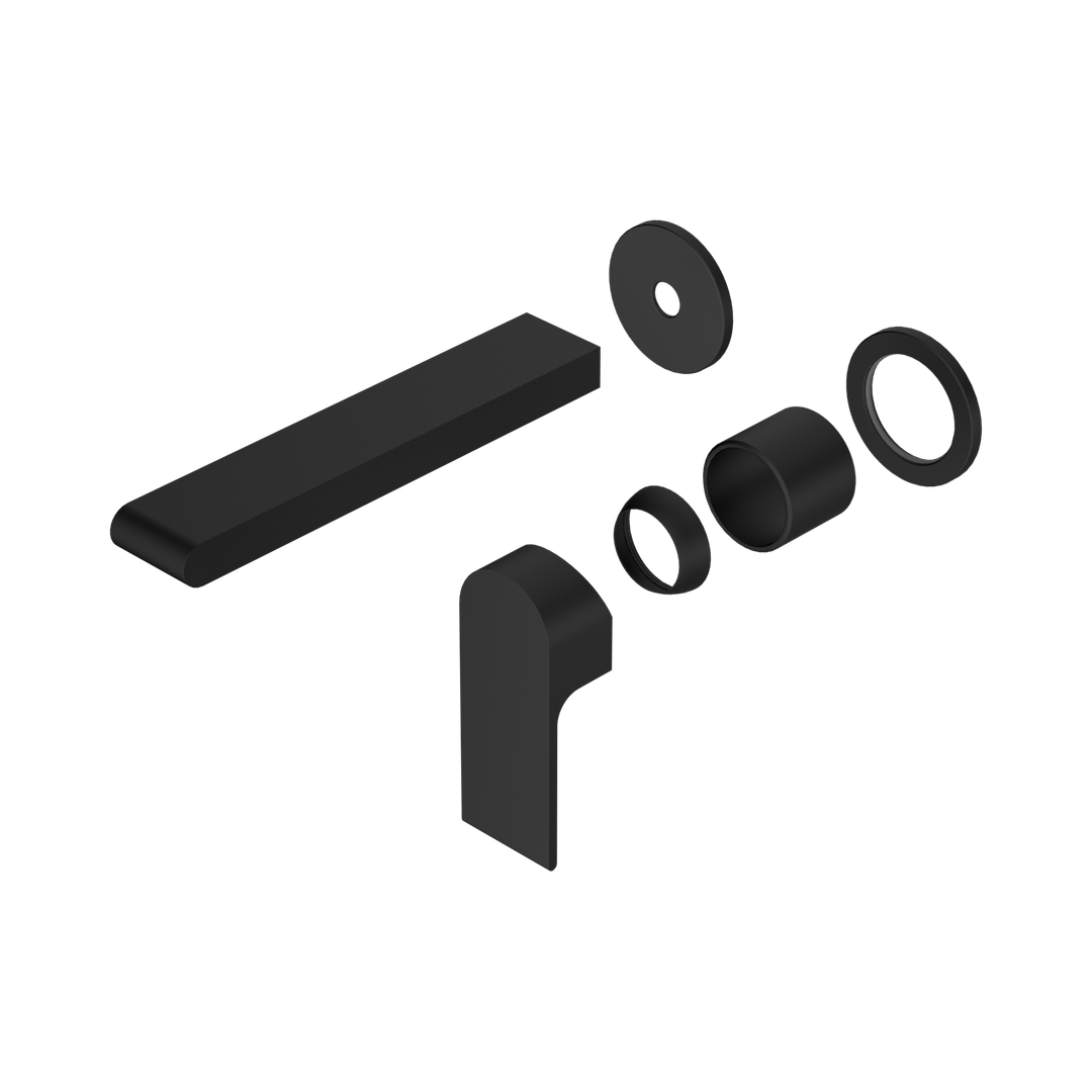 Nero Bianca Wall Basin/Bath Mixer Separate Back Plate 187Mm Trim Kits Only - Matte Black