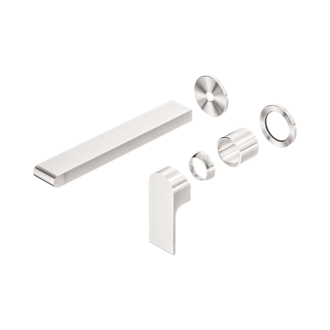 Nero Bianca Wall Basin/Bath Mixer Separate Back Plate 230Mm Trim Kits Only - Brushed Nickel