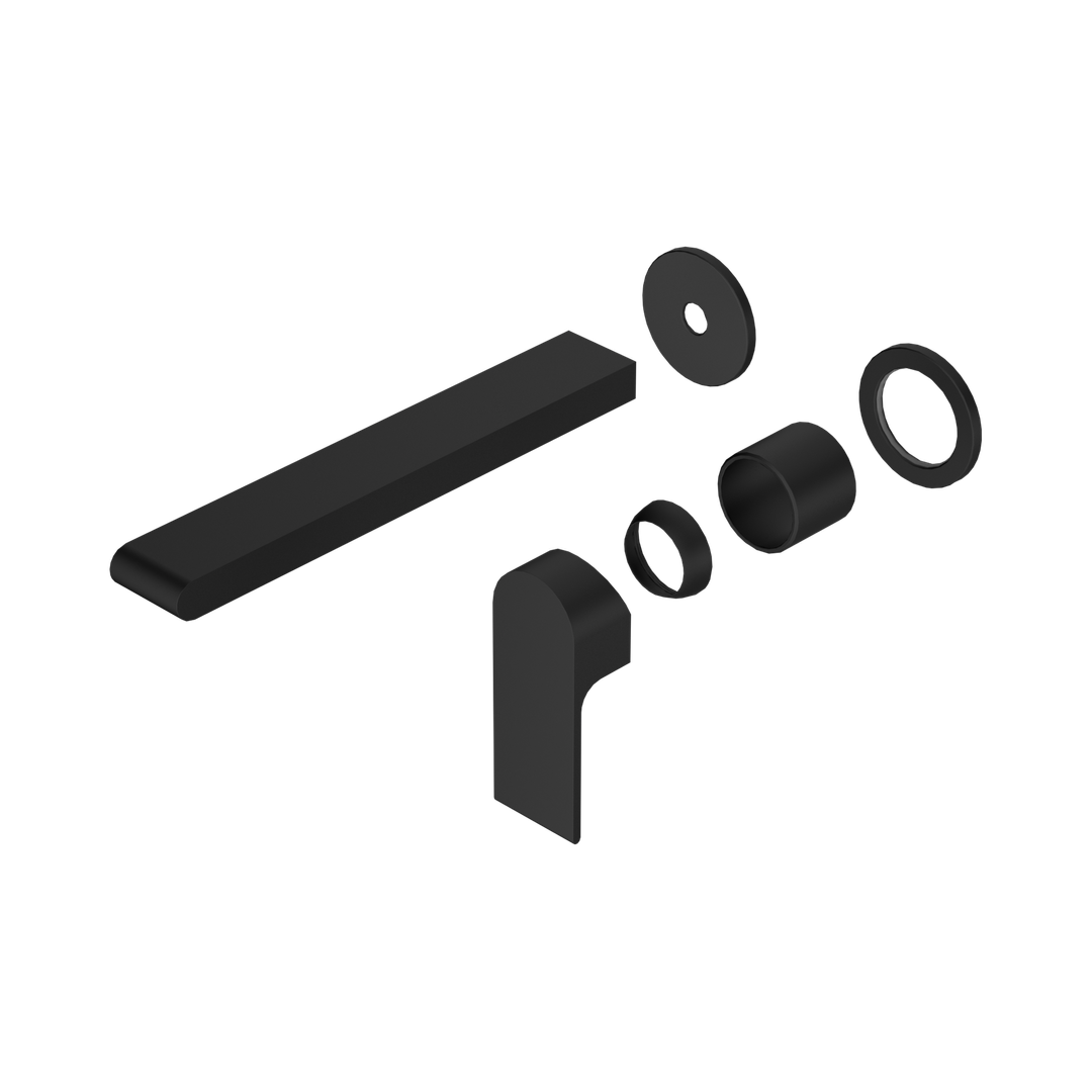 Nero Bianca Wall Basin/Bath Mixer Separate Back Plate 230Mm Trim Kits Only - Matte Black