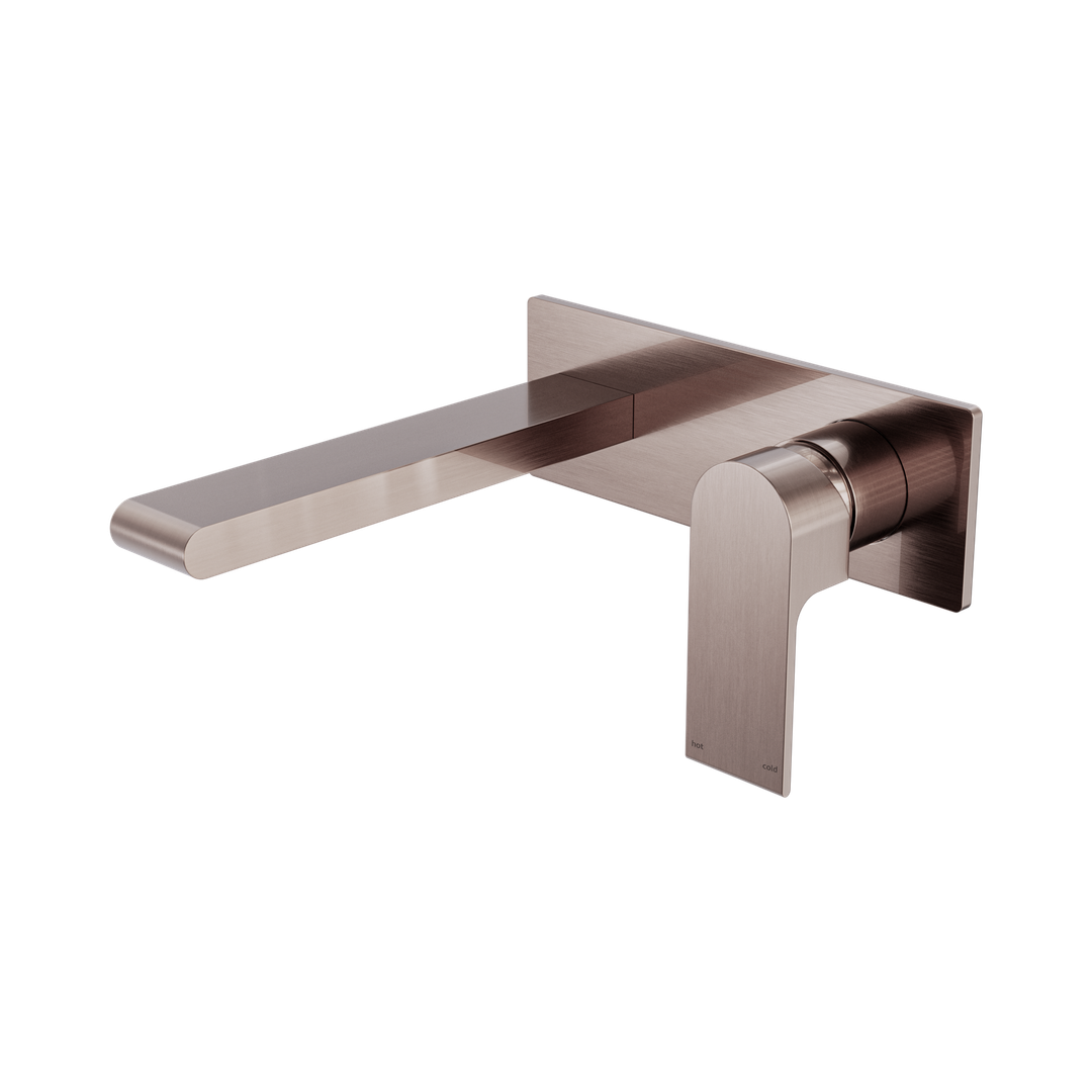 Nero Bianca Wall Basin/Bath Mixer 187Mm - Brushed Bronze