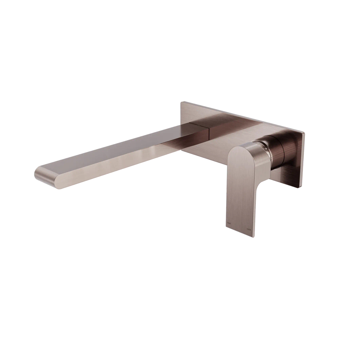 Nero Bianca Wall Basin/Bath Mixer 230Mm - Brushed Bronze