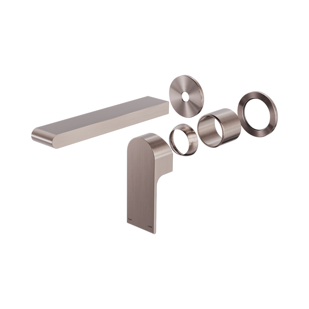 Nero Bianca Wall Basin/Bath Mixer Separate Back Plate 187Mm Trim Kits Only - Brushed Bronze