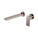 Nero Bianca Wall Basin/Bath Mixer Separate Back Plate 230Mm - Brushed Bronze