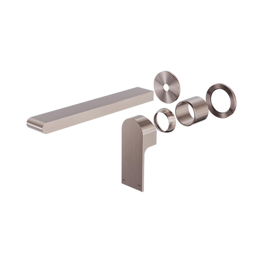 Nero Bianca Wall Basin/Bath Mixer Separate Back Plate 230Mm Trim Kits Only - Brushed Bronze